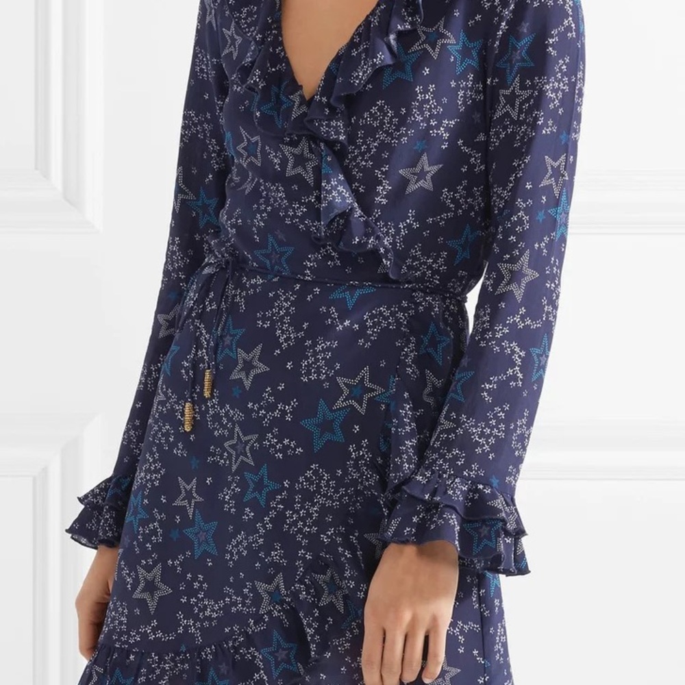 Paloma blue fiesta silk dress. NEW WITH TAGS!